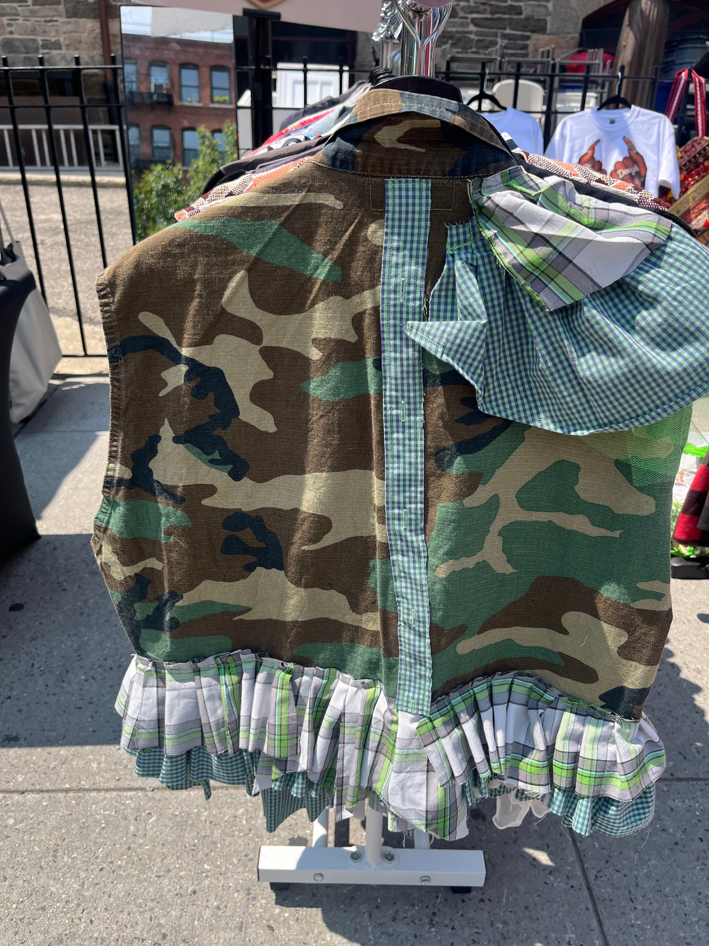 Camo Plaid Peplem Vest/Jacket