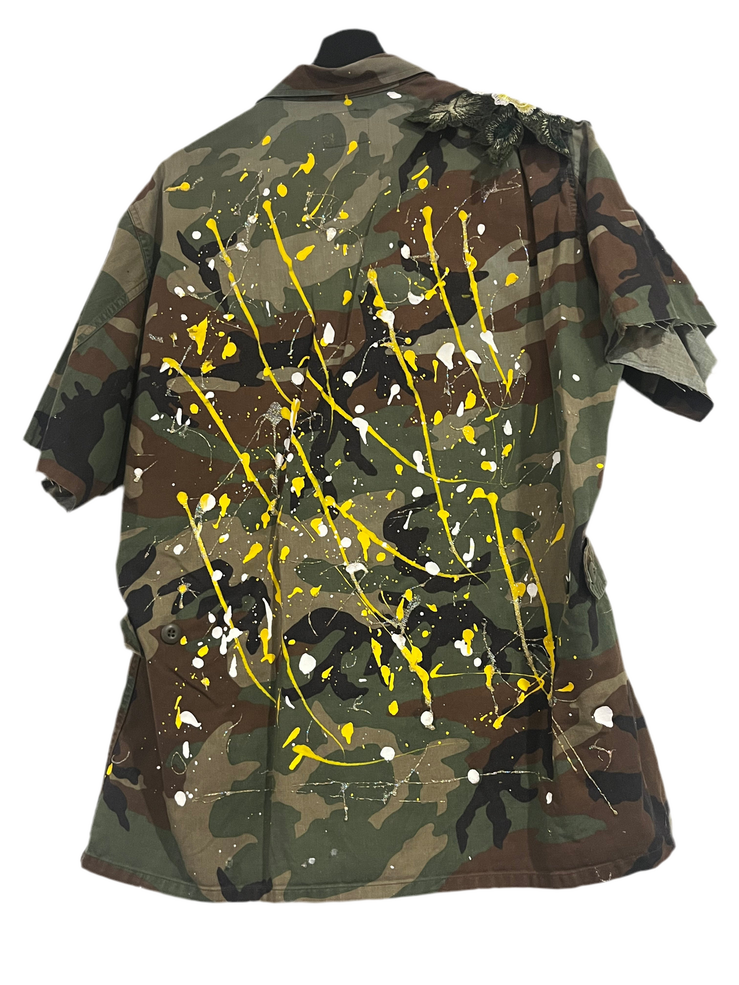 Yellow Flower Splash Camo Jacket