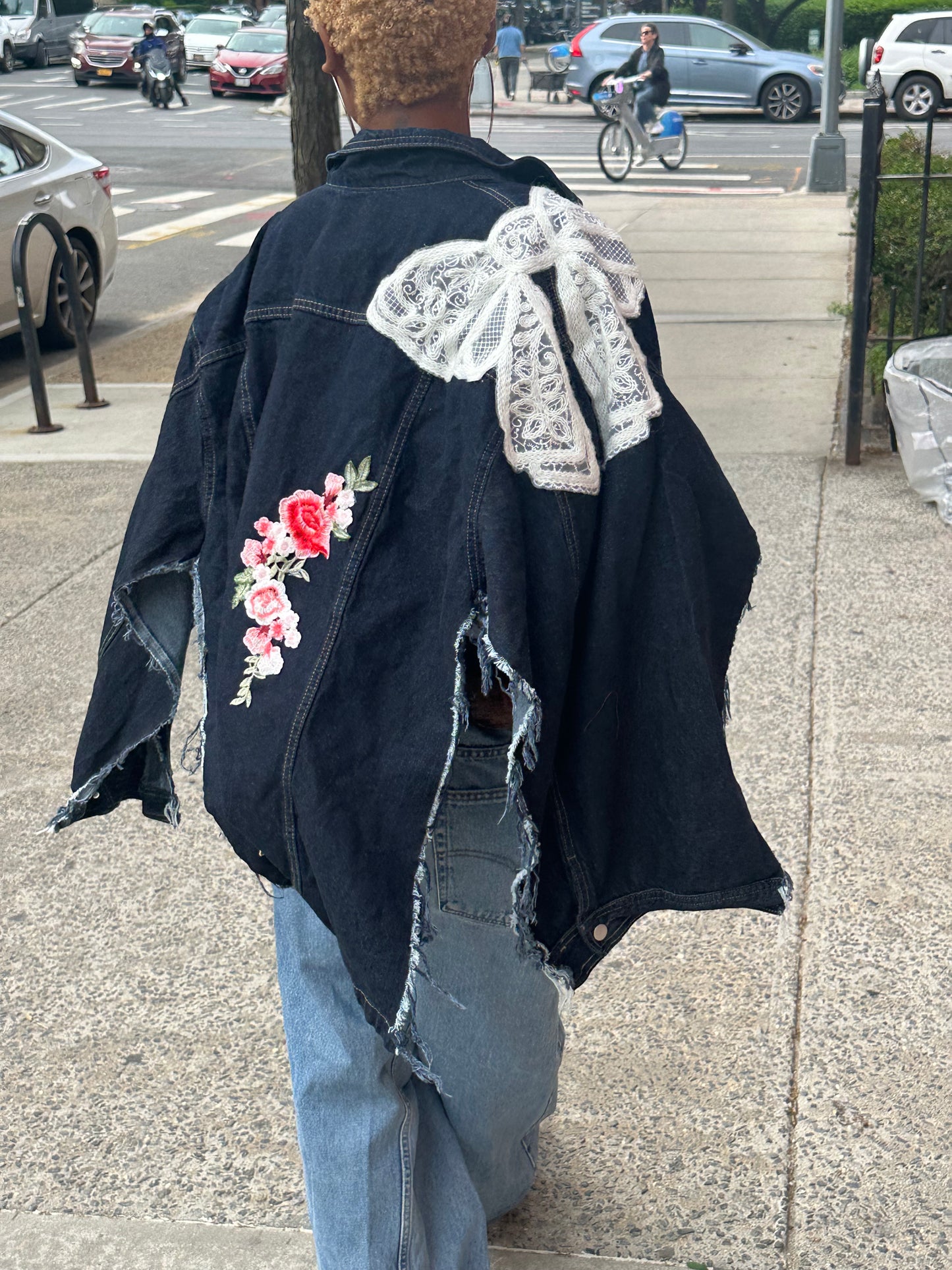 Miles Williams Long Dark Pretty Lady Denim Cape