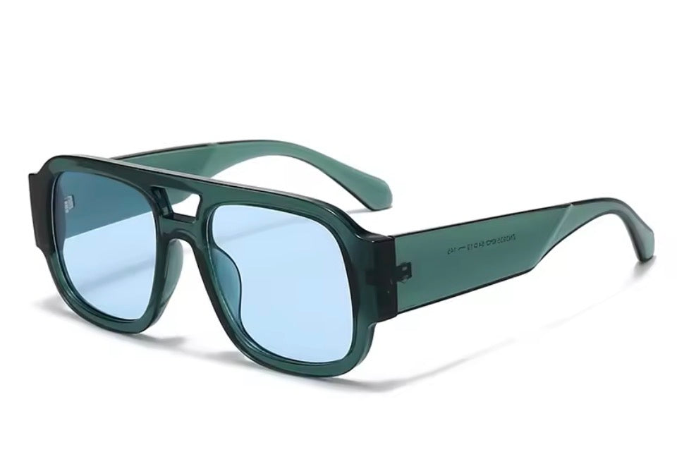 Green Sea Aviator Sunglasses