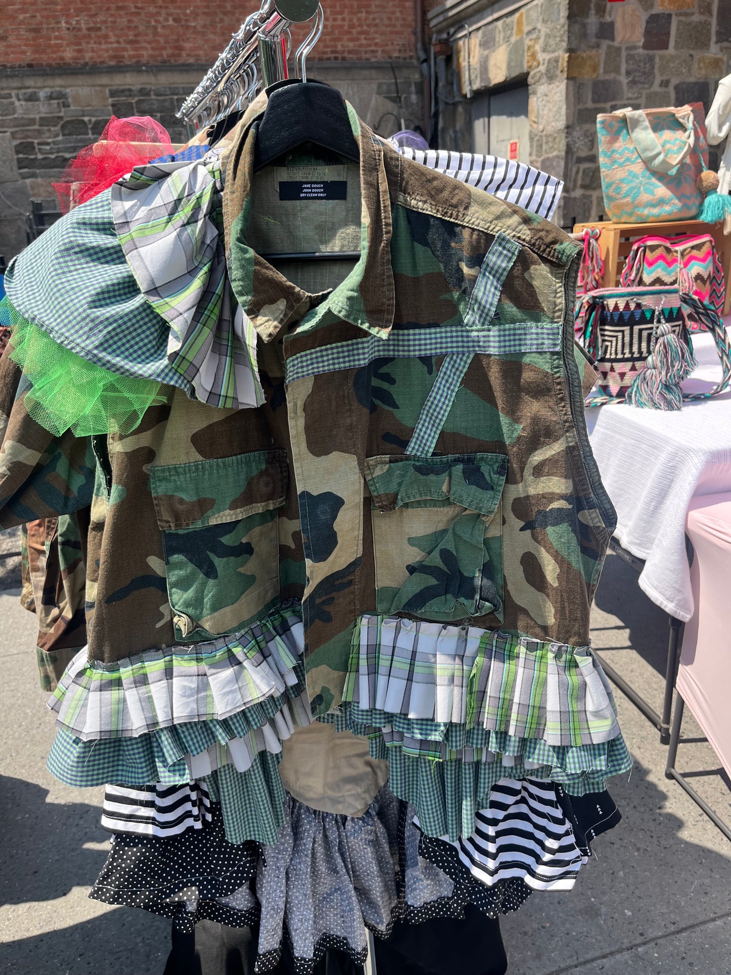 Camo Plaid Peplem Vest/Jacket