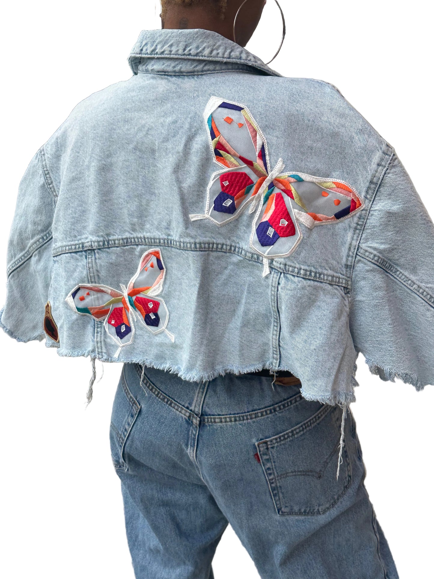 Miles Williams Demin Butterfly Cape