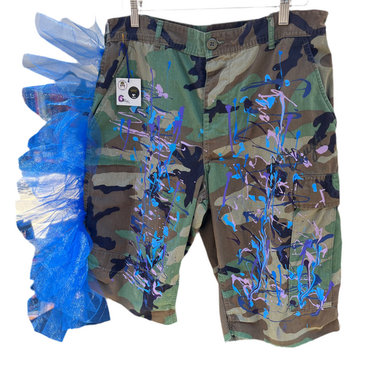 Smurfette Splash Camo Shorts