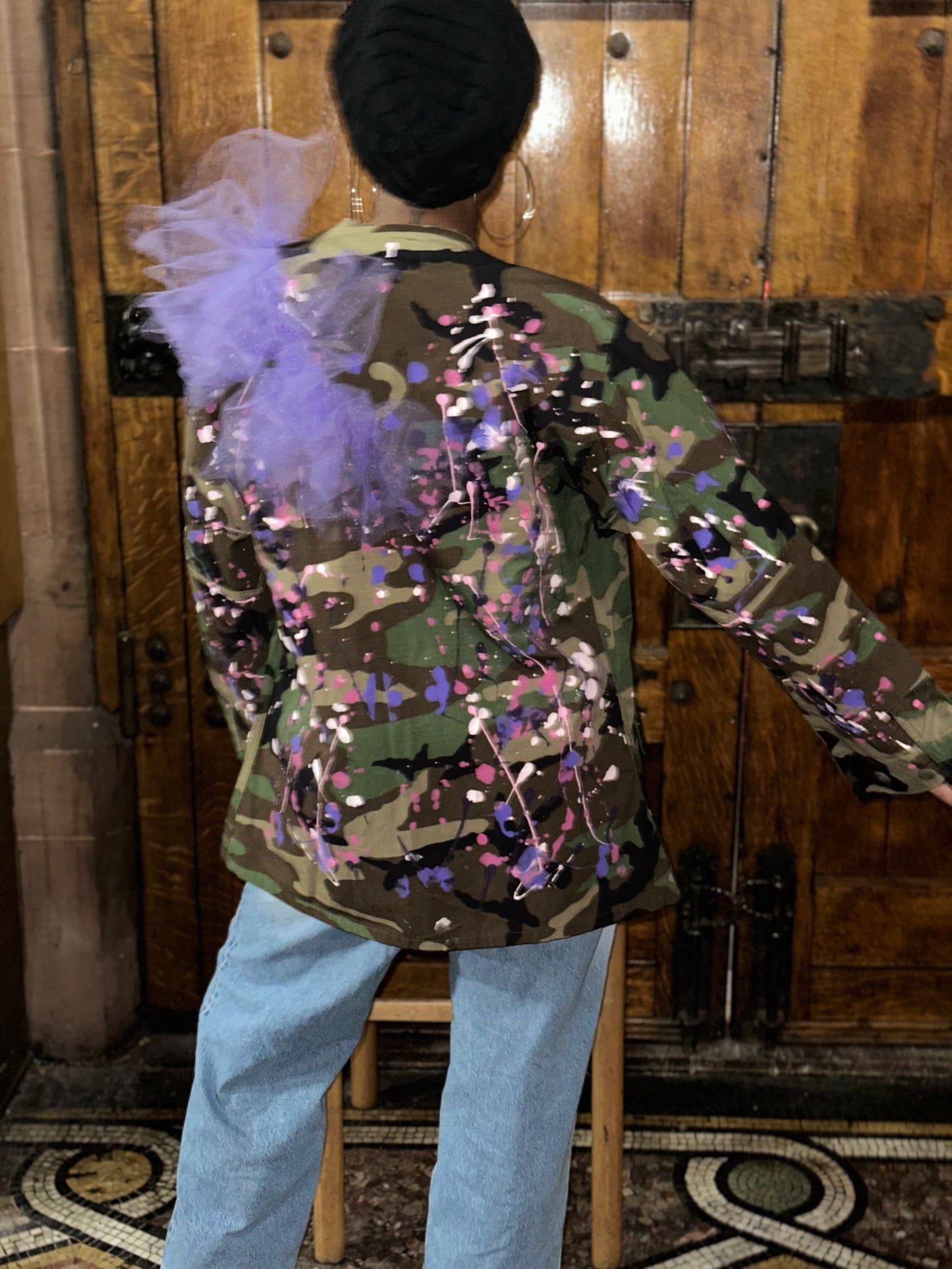 Purple Rain Paint Splatter Camo Jacket