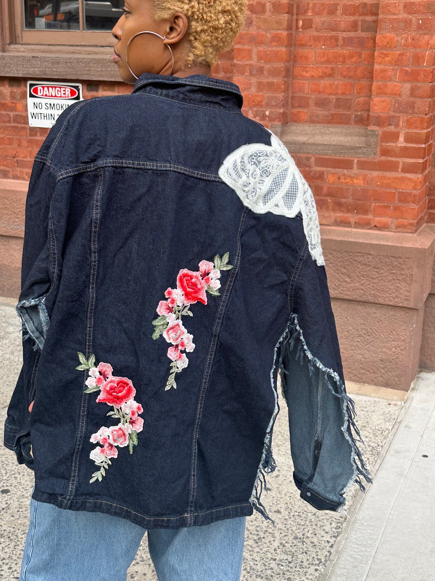 Miles Williams Long Dark Pretty Lady Denim Cape