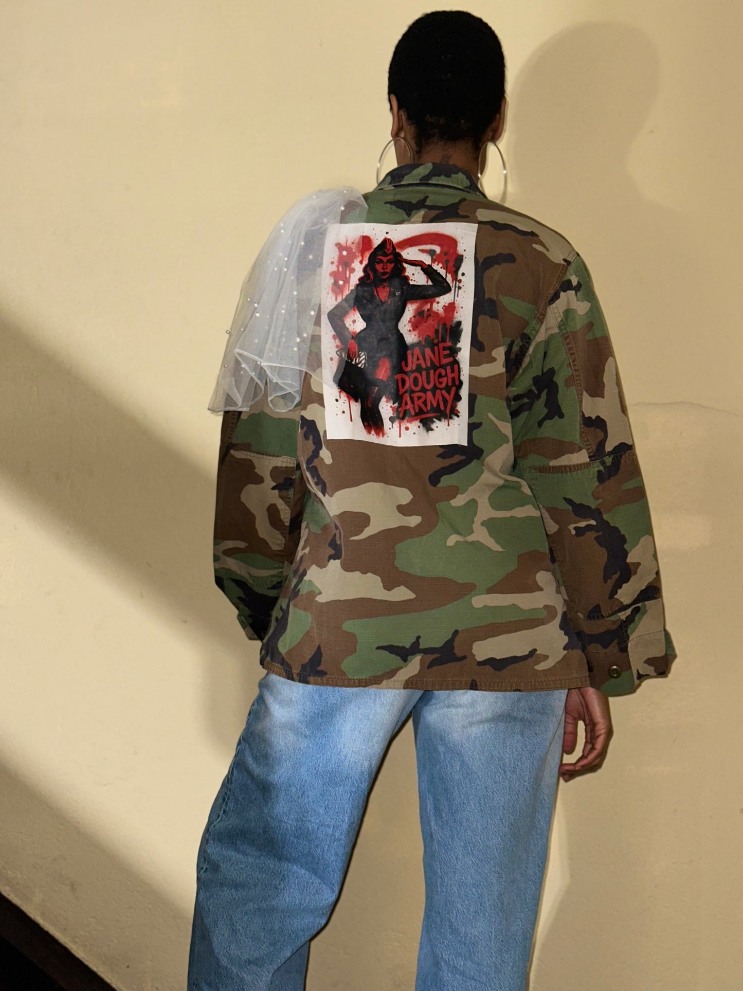 Pearl Tulle Camo Jacket