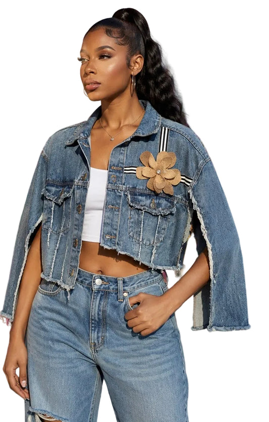 Butterfly Deconstructed Demin Cape