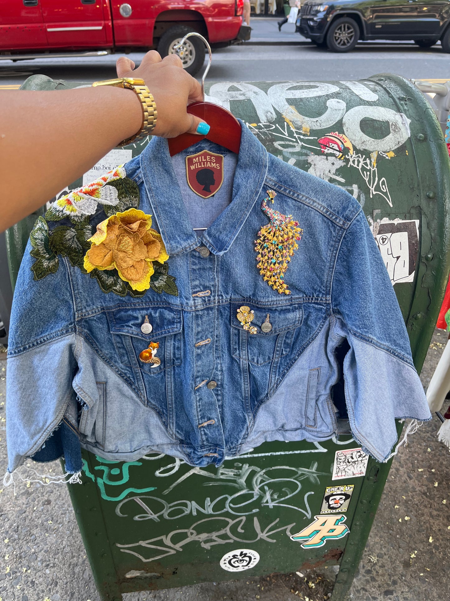 Yellow Rose Denim Deconstructed Cape