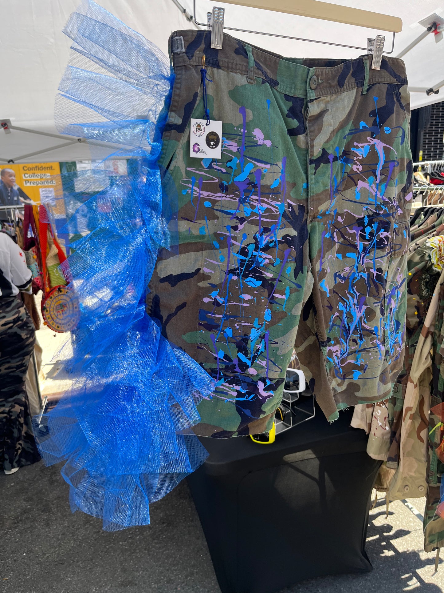 Smurfette Splash Camo Shorts