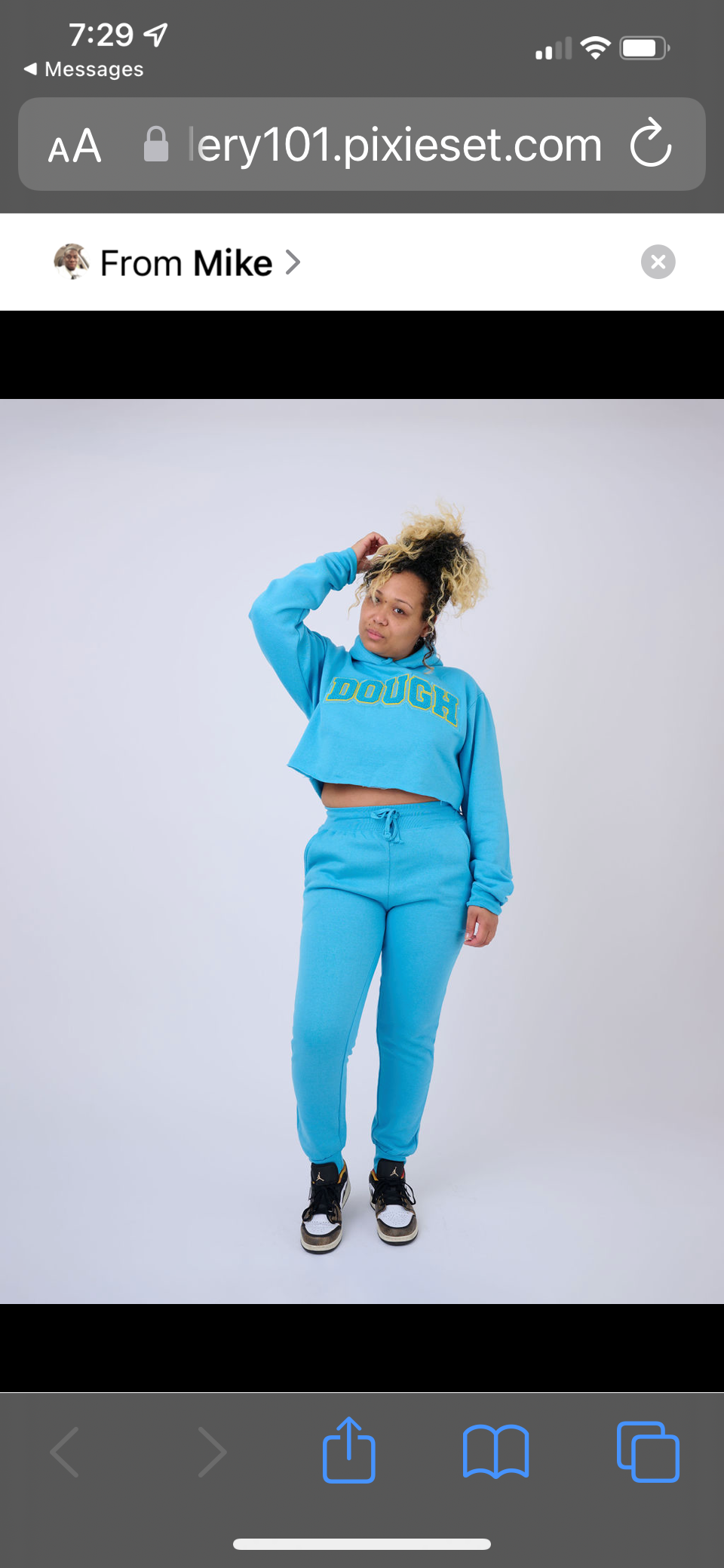 Jane Dough Couture Cropped Hoodie Sweatsuit